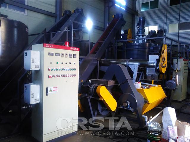 1000KG/H  PC光盘去镀去漆回收处理生产线安装完成